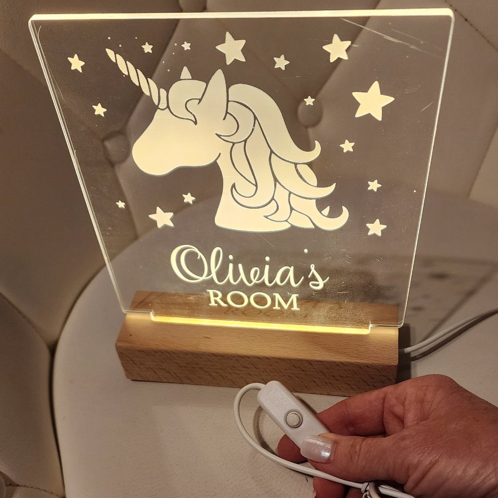 Acrylic "Olivia's Room" Light